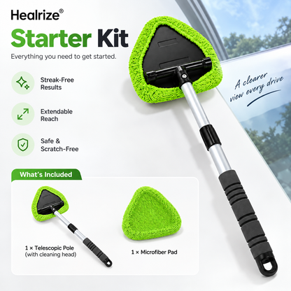 🔥 30% OFF |  Healrize® 180° Telescopic Windshield Cleaner | Extendable Microfiber Car Glass Cleaning Tool🚗