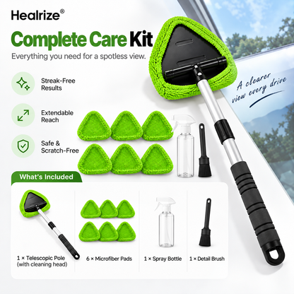 🔥 30% OFF |  Healrize® 180° Telescopic Windshield Cleaner | Extendable Microfiber Car Glass Cleaning Tool🚗