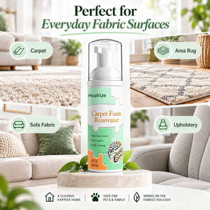 🧼 Healrize® Waterless Carpet & Fabric Foam Stain Remover – Fast-Acting Deep Cleaning Foam for Rugs, Upholstery & Spot Cleaning