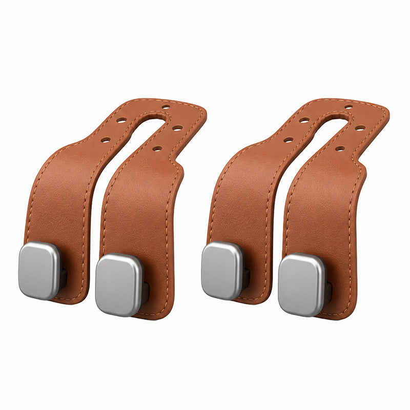 Healrize®2-in-1 Leather Car Seat Hook & Phone Mount for Purses, Bags & Drinks