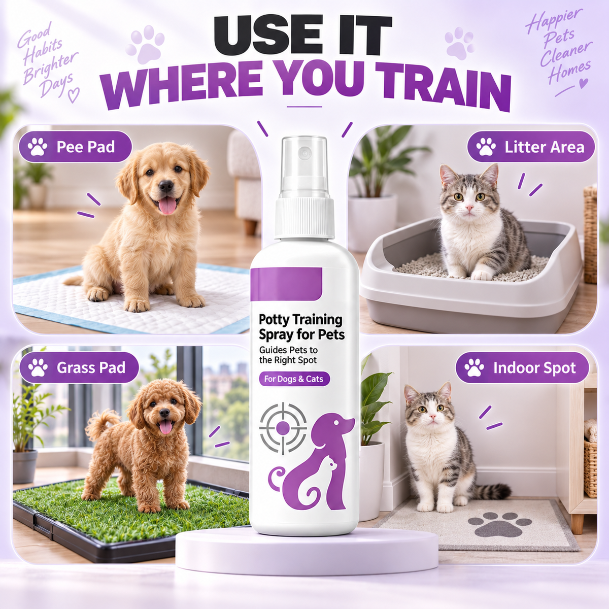 🥳HOT SALE🥳💞10K+ SOLD! Healrize®Potty Training Spray ! Guides pets, safe & easy spray. Cleaner home – grab yours! ✅