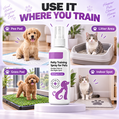 🥳HOT SALE🥳💞10K+ SOLD! Healrize®Potty Training Spray ! Guides pets, safe & easy spray. Cleaner home – grab yours! ✅