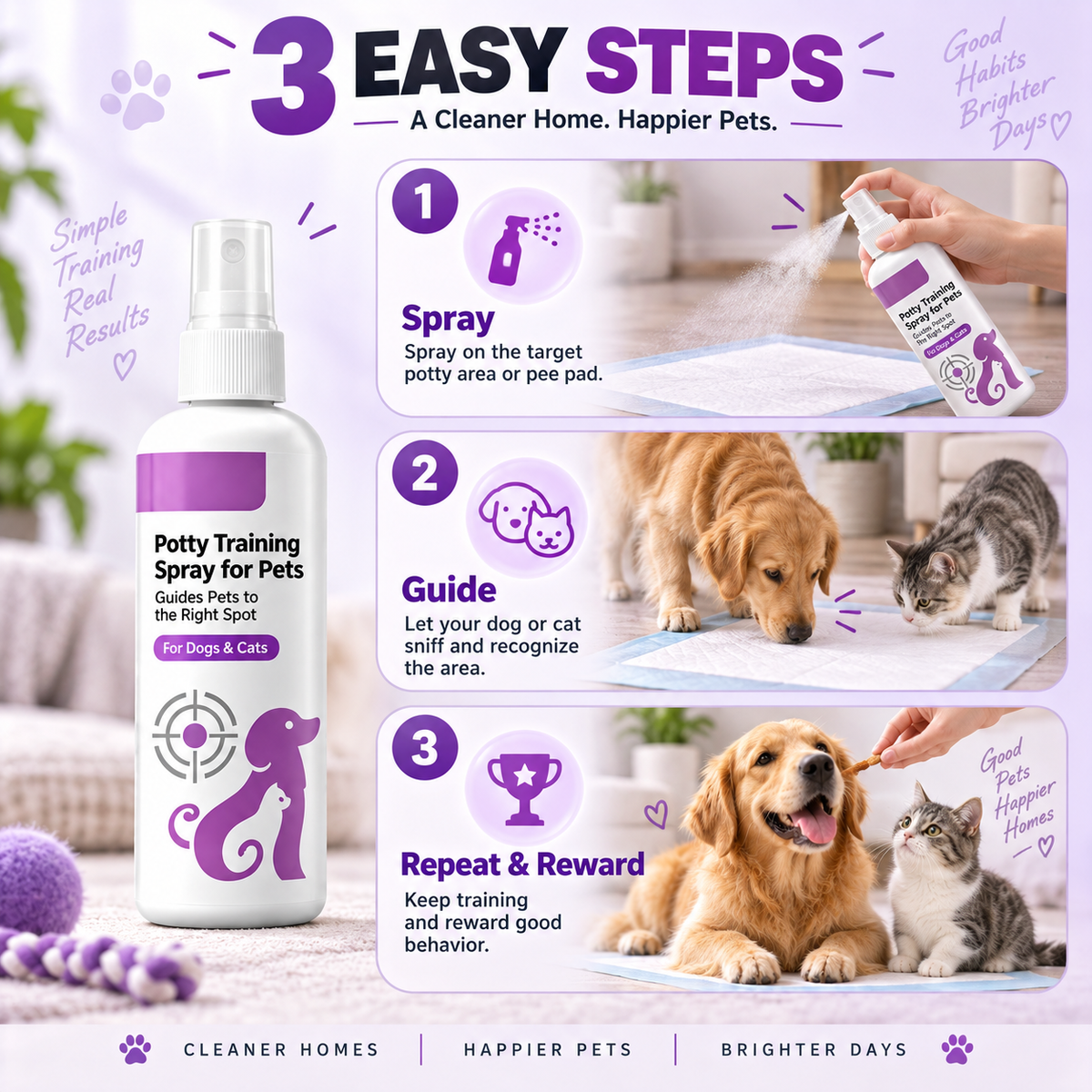 🥳HOT SALE🥳💞10K+ SOLD! Healrize®Potty Training Spray ! Guides pets, safe & easy spray. Cleaner home – grab yours! ✅